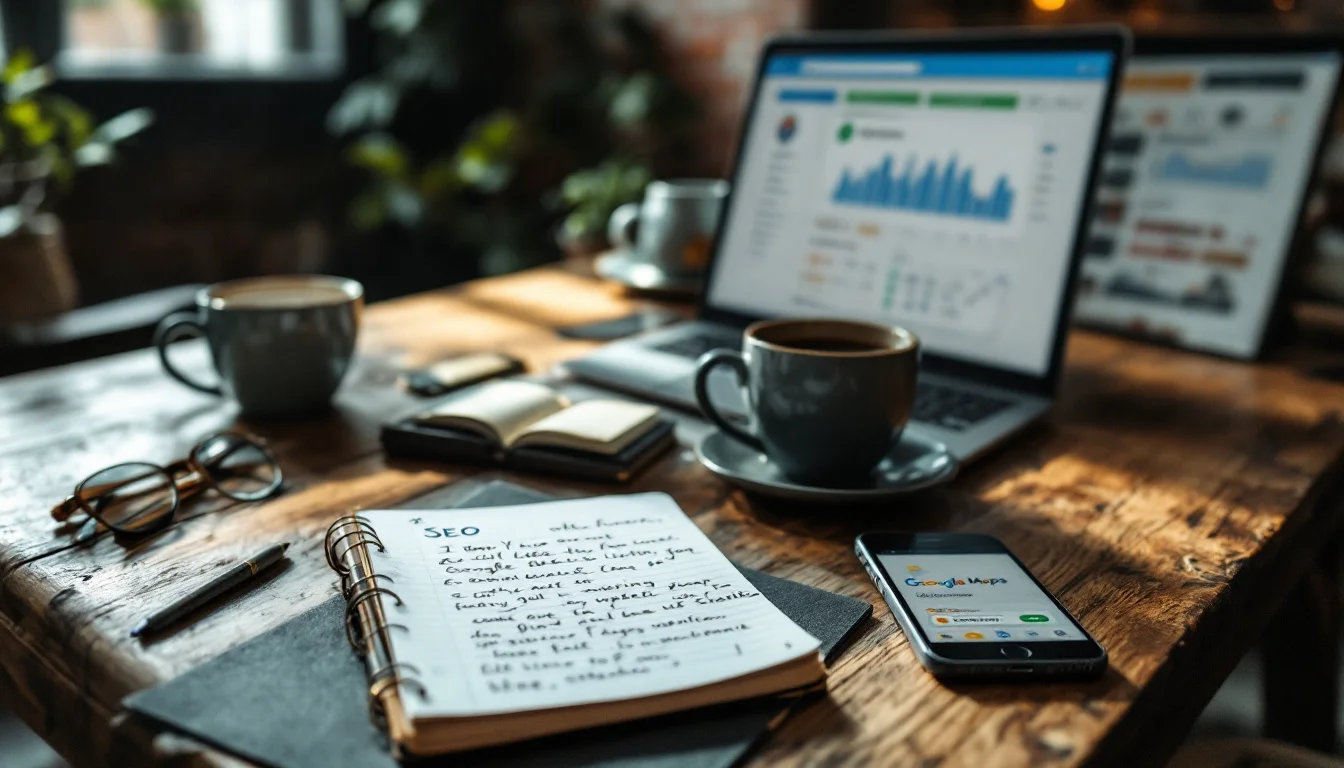 SEO For Small Business UK 2026 Guide — A detailed screenshot of a UK business's Google Maps listing with positive revie