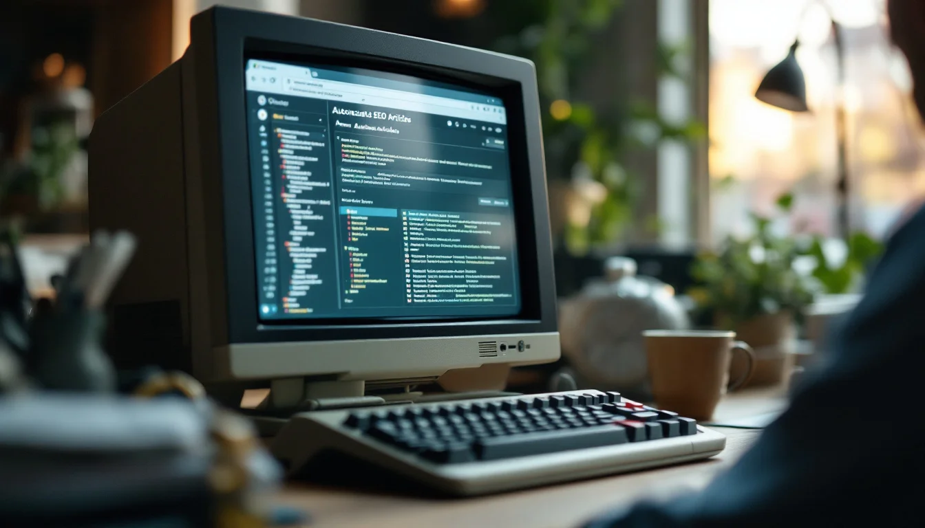 Automated Seo — The admin area of a WordPress website, with a queue of scheduled automated SEO a