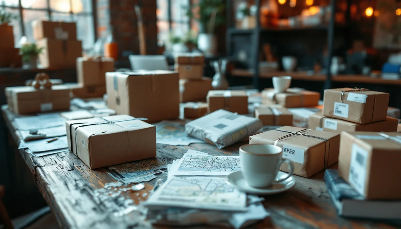 How To Choose A Courier In Manchester — A Cend Couriers dispatcher on the phone, surrounded by labelled parcels and city