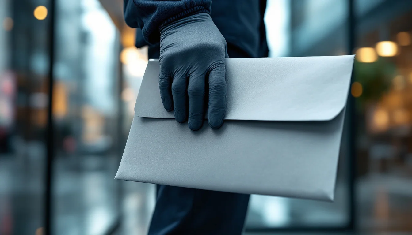 Same Day Courier Oldham — A courier handing a secure document envelope to a receptionist at a Manchester c Same Day Courier Oldham — A courier handing a secure document envelope to a receptionist at a Manchester c