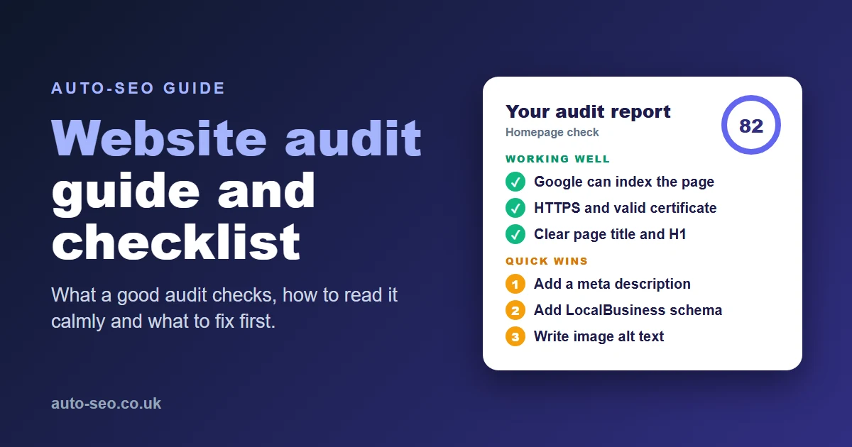 Website Audit Guide and Checklist